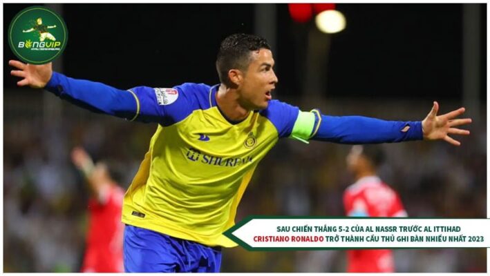 Cristiano Ronaldo trở thành cầu thủ ghi nhiều bàn thắng nhất năm 2023 1 Cristiano Ronaldo cầu thủ ghi nhiều bàn thắng nhất năm 2023