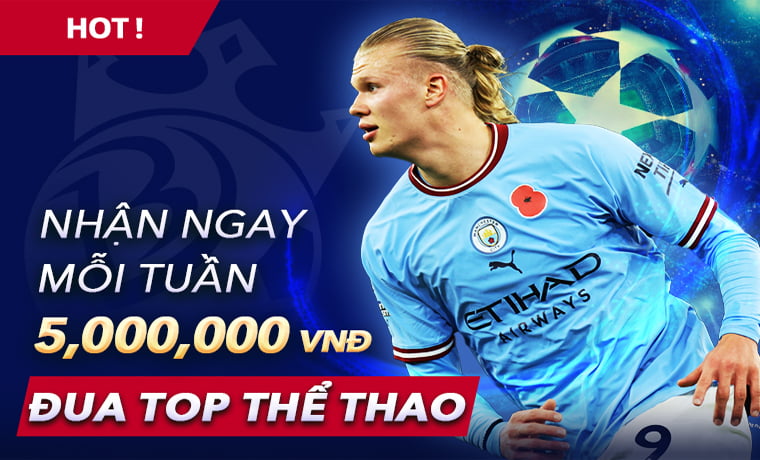 Chương trình khuyến mãi BongVIP mới Update 7 Đua top thể thao