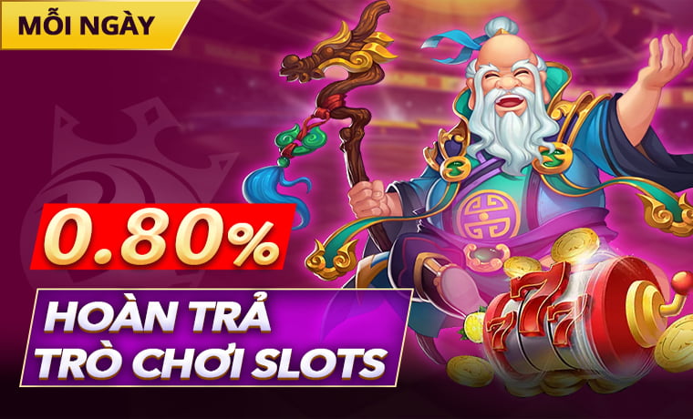 Chương trình khuyến mãi BongVIP mới Update 4 Hoàn trả chơi Slots 0.8%